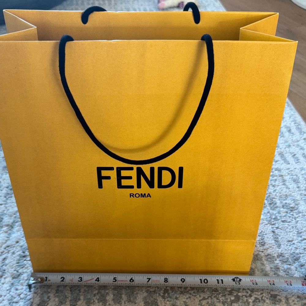 Fendi Yellow Tote with Black Accents